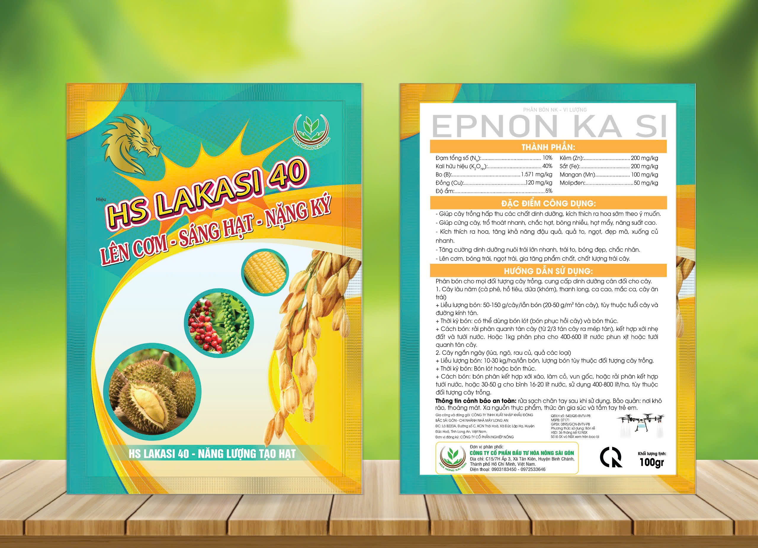 Phân bón vô gạo HS LAKASI 40